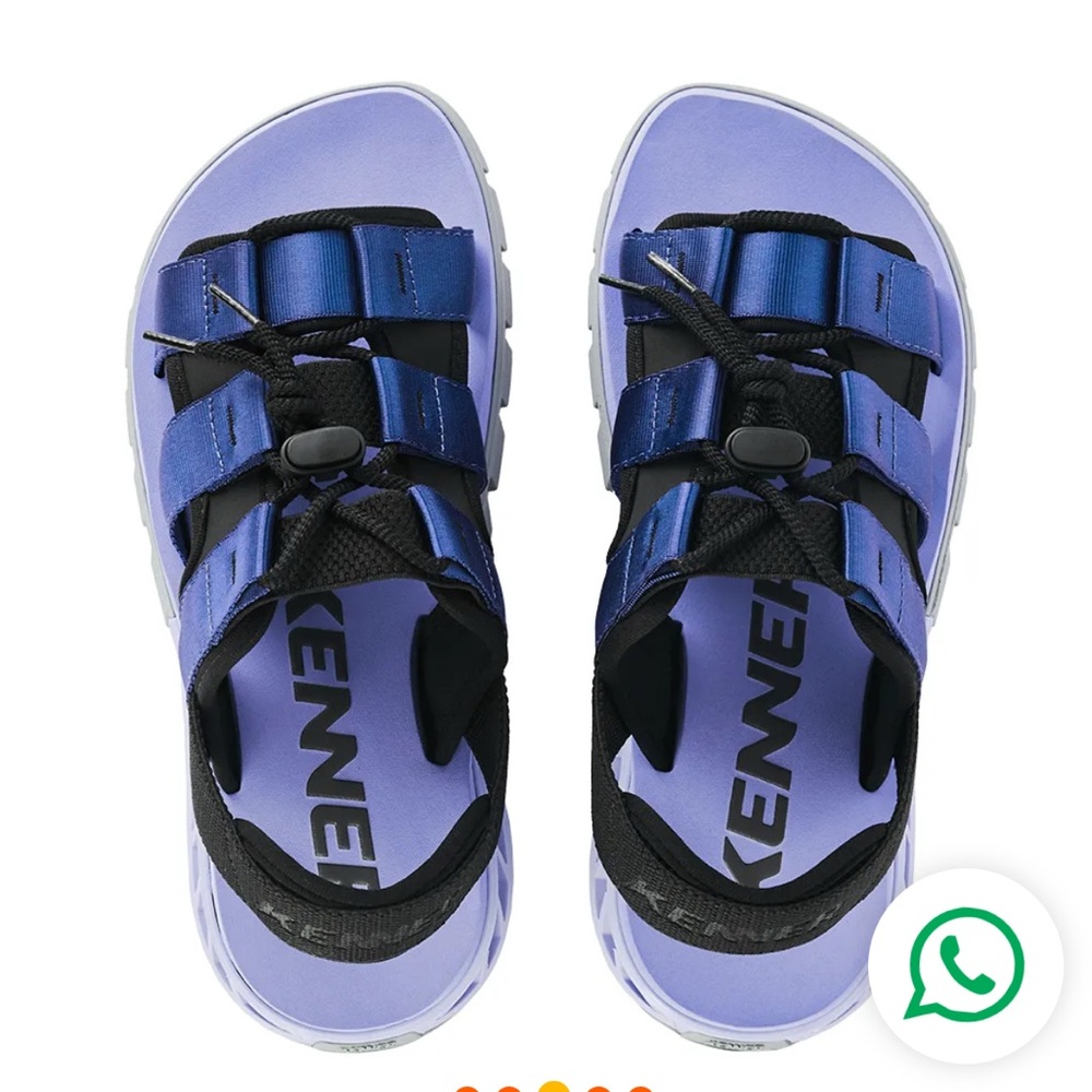 Kenner Rakka Mezkla Blue and Black Sandals